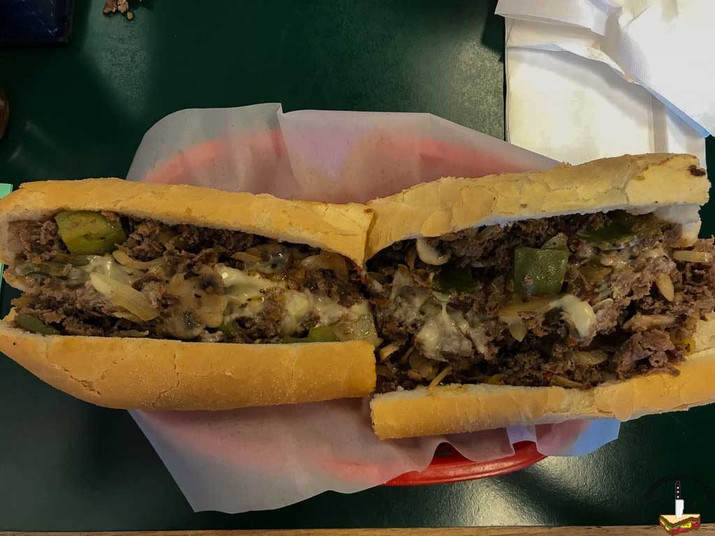 John's Philly Grille large "works" cheesesteak