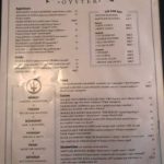 Neptune Oyster menu